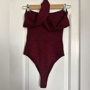 Forever 21 - Criss Cross Halter Body Suit - Size S - Maroon